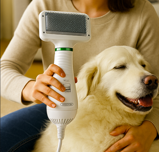 Peine y cepillo secador para mascota