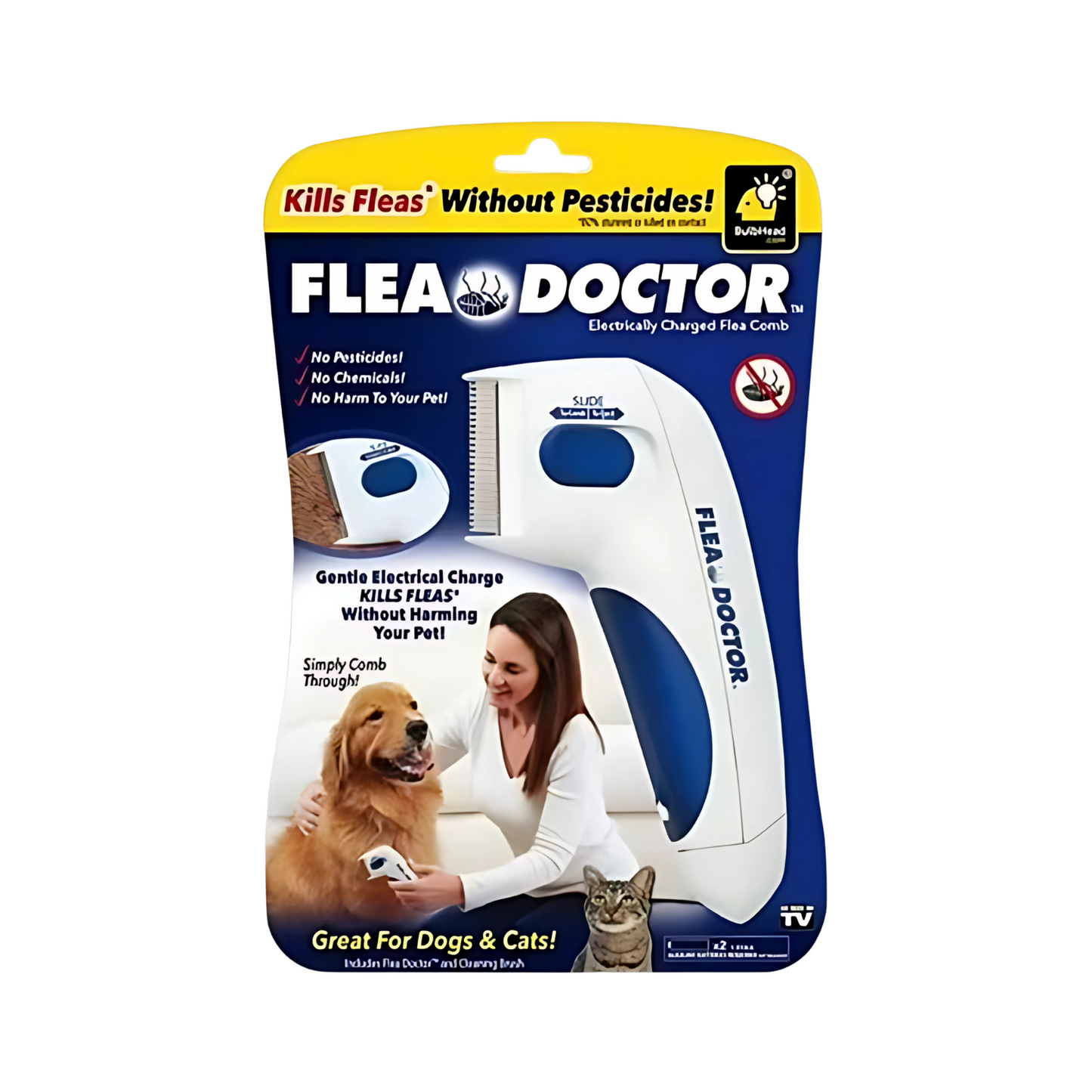 Cepillo Peine Eléctrico Mata Pulgas